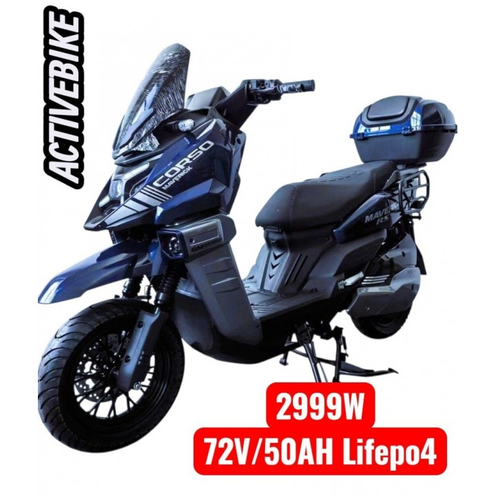 Електричний мопед Corso Maverick RS MR-603456 (2999W, 72V/50AH) літій-залізо-фосфатний
